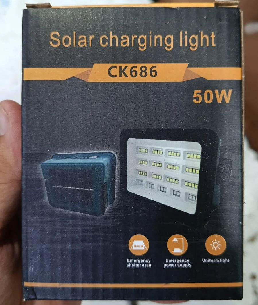 CK686 Solar Charging Light 50W Rechargeable LED Emergency Flood Light