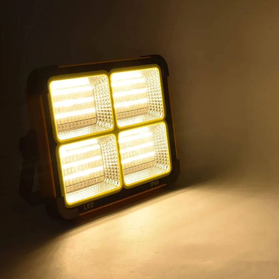 Portable 300W LED Work Light – 5000LM Solar & USB Rechargeable Flood Light