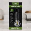 T01 Rechargeable Camping Lamp – USB Type-C LED Emergency Hanging Bulb Light | 3 Brightness Modes