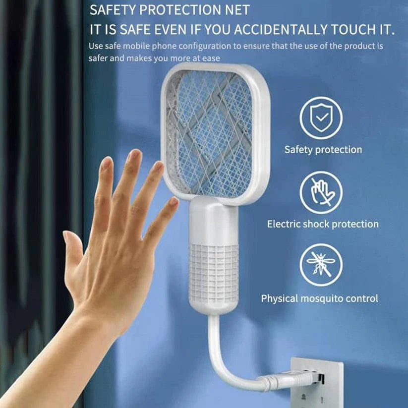 Electric Mini USB Mosquito Killer Racquet Lamp – Wireless Night Bulb & Effective Insect Catcher