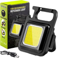 Rechargeable COB LED Keychain Light – Type-C charging - Mini Flashlight with Bottle Opener & Carabiner