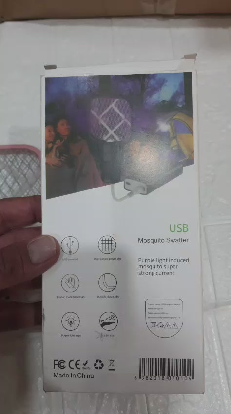 Electric Mini USB Mosquito Killer Racquet Lamp – Wireless Night Bulb & Effective Insect Catcher