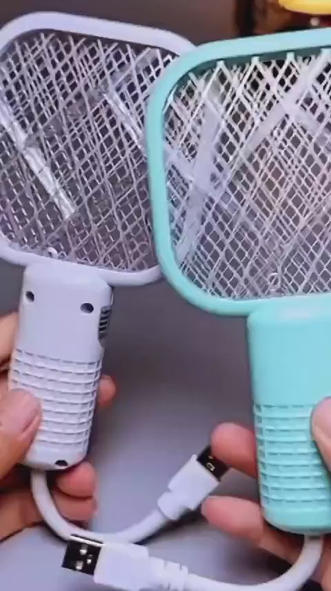 Electric Mini USB Mosquito Killer Racquet Lamp – Wireless Night Bulb & Effective Insect Catcher
