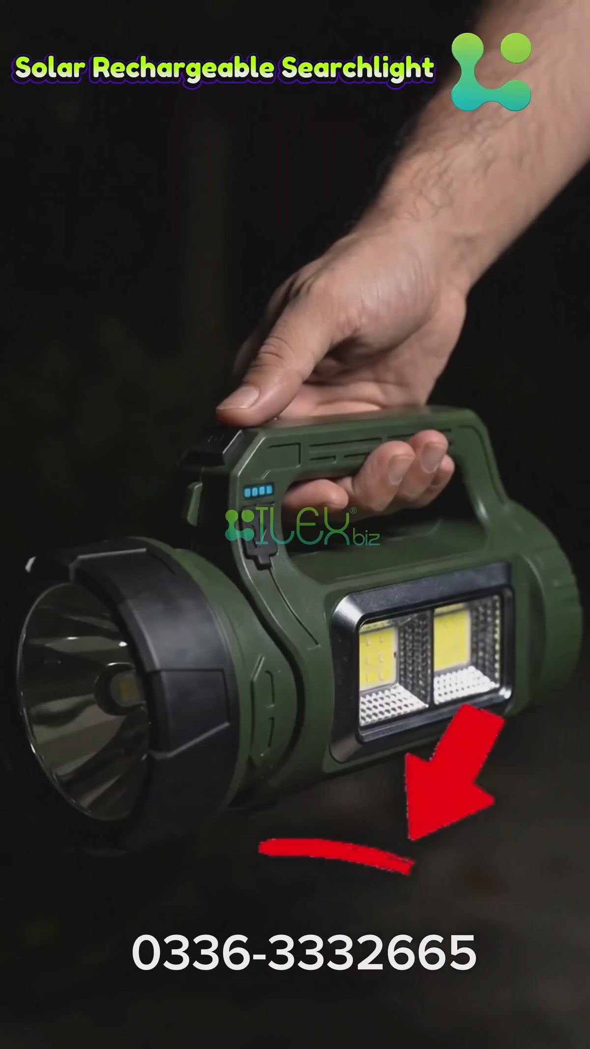 Solar Rechargeable Search Light