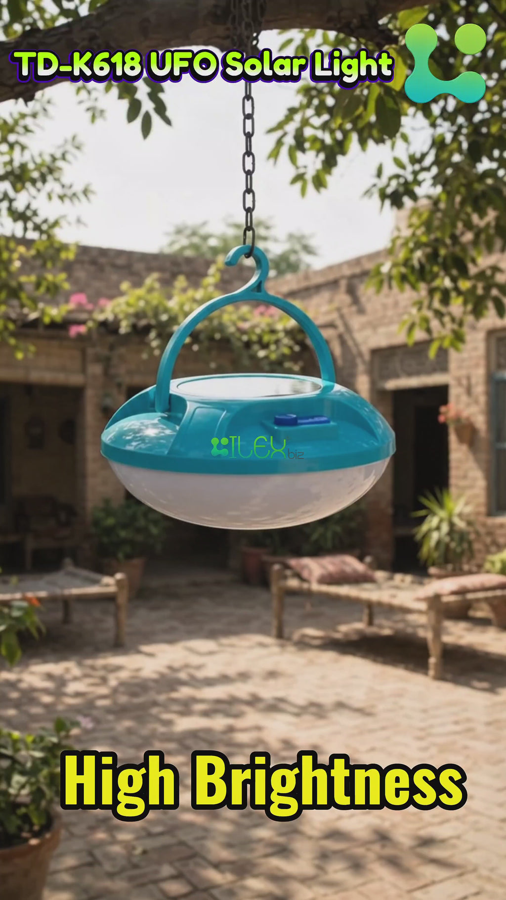 TDplus TD-K618 400W High Brightness Solar UFO Light