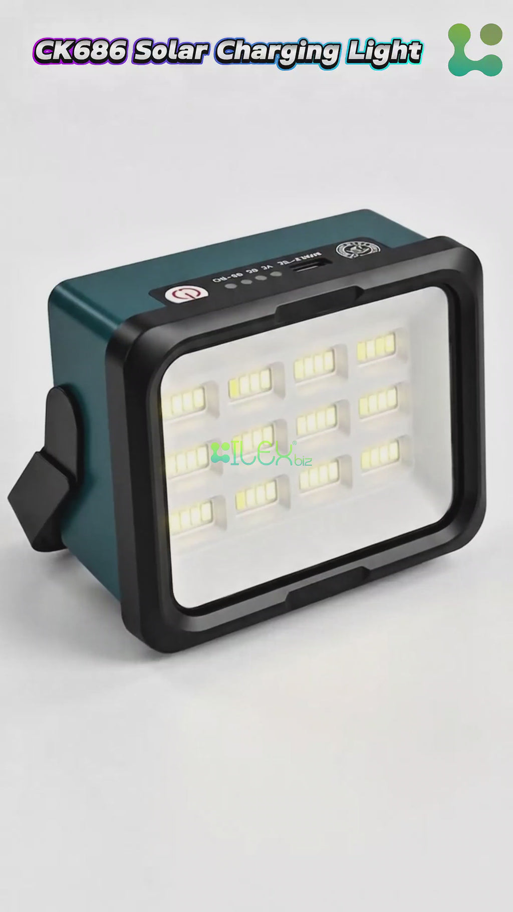 CK686 Solar Charging Light 50W Rechargeable LED Emergency Flood Light