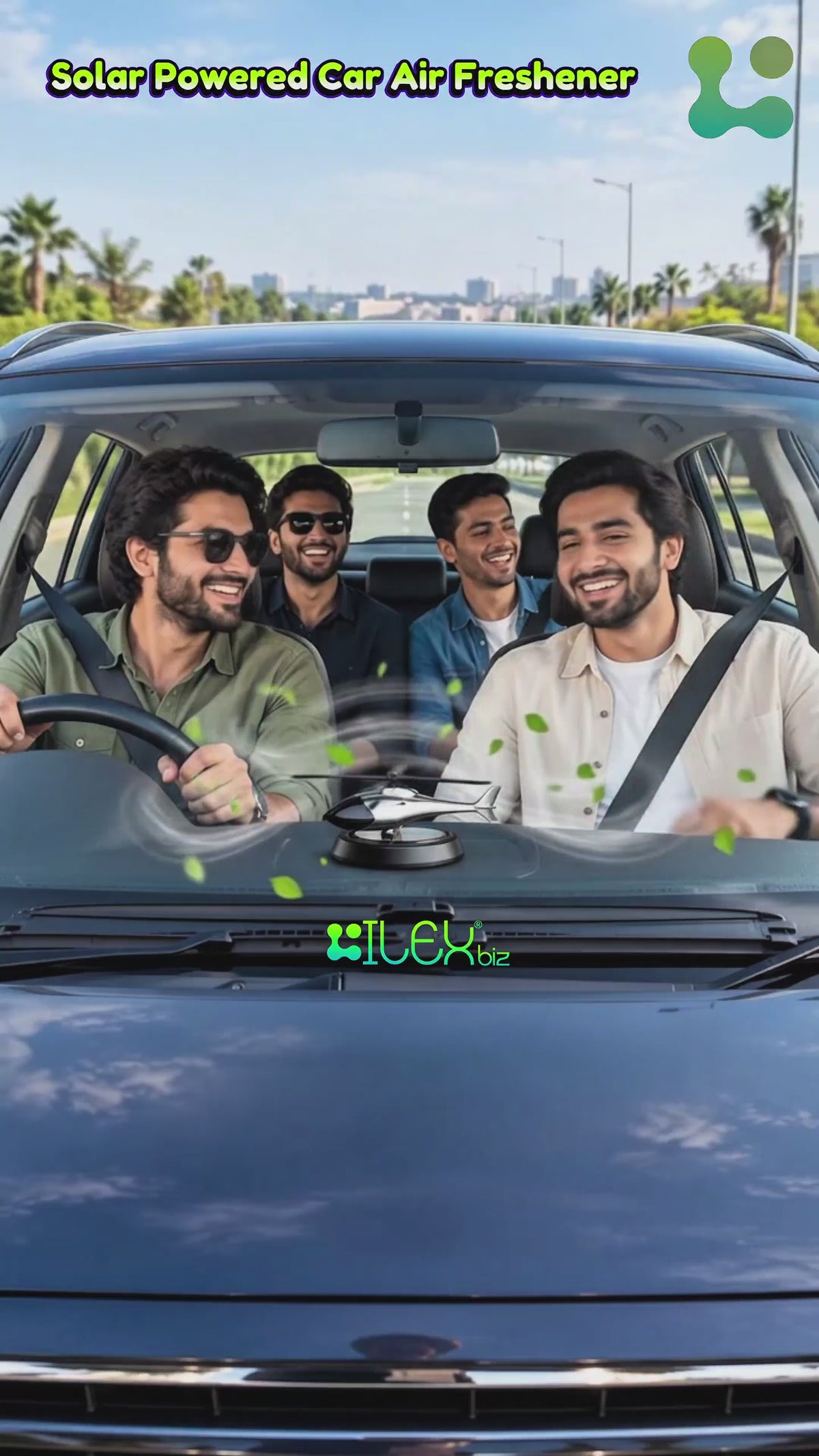 Solar Powered Helicopter Car Aroma Diffuser – Refillable Car Airfreshener
