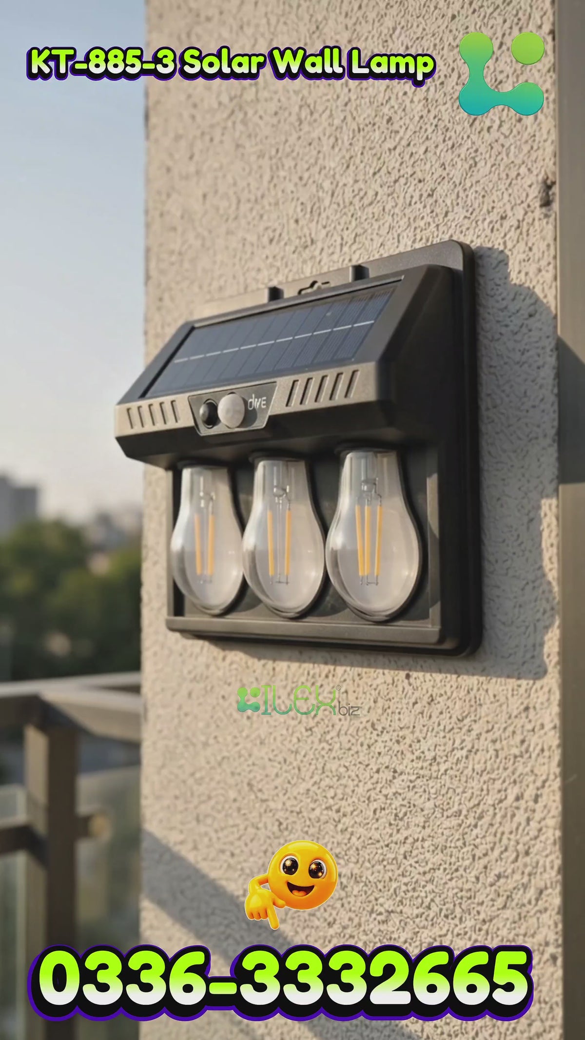 Solar Wall Lamp KT-885-3